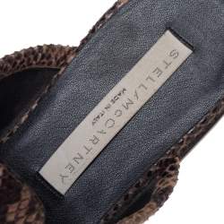 Pre Owned Stella McCartney Brown Faux Python Flats Size 37.5