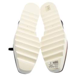 مملوكة مسبقًا Stella McCartney Black Faux Patent Leather Elyse Platform Derby Size 38