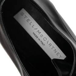 Pre Owned Stella McCartney Black Faux Leather Elyse Platform Derby Size 35