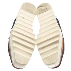 Pre Owned Stella McCartney Metallic Grey Faux Suede Elyse Star Platform Derby Size 38.5