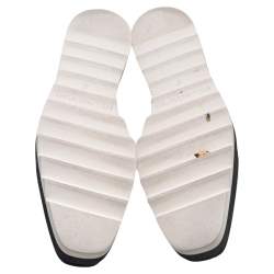 Pre Owned Stella McCartney White Faux Leather Elyse Platform Derby Size 37