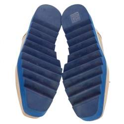 Pre Owned Stella McCartney Beige Faux Leather Elyse Platform Lace Up Derby Size 39