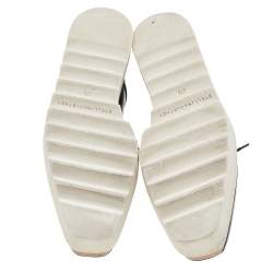 Pre Owned Stella McCartney Black Faux Leather Elyse Platform Derby Size 37.5