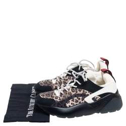 Pre Owned Stella McCartney Multicolor Faux Suede and Fabric Eclypse Low-Top Sneakers Size 40