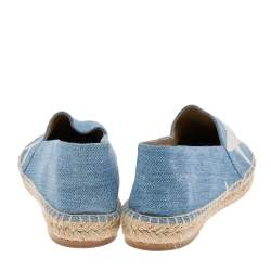 Pre Owned Stella McCartney Blue/White Star Print Denim Rocio Espadrille Flats Size 40