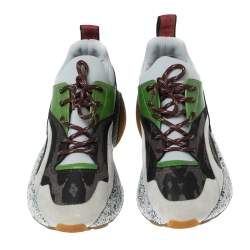 Pre Owned Stella McCartney Multicolor Faux Leather and Neoprene Eclypse Chunky Sneakers Size 41