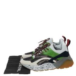 Pre Owned Stella McCartney Multicolor Faux Leather and Neoprene Eclypse Chunky Sneakers Size 41
