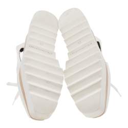 مملوكة مسبقًا حذاء ديربي ستيلا مكارتيني إيلسي جلد صناعي أبيض قصات مفرغة نعل سميك مقاس 37.5