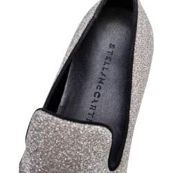 Stella McCartney Grey Glitter Platform Sneakers Size 35