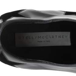 Pre Owned حذاء ديربي ستيلا مكارتيني إيلسي قطيفة وجلد صناعي أسود بنجمة مقاس 36