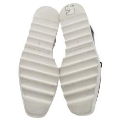 Pre Owned Stella McCartney Metallic Two Tone Faux Leather Elyse lace Up Derby Size 36 