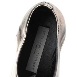 Pre Owned Stella McCartney Metallic Two Tone Faux Leather Elyse lace Up Derby Size 36 