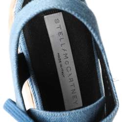 Pre Owned Stella McCartney Blue Cut Out Denim Elyse Platform Slingback Derby Size 36