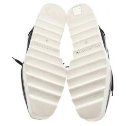 Pre Owned حذاء ديربي ستيلا مكارتيني إيلسي جلد صناعي أسود لامع نعل سميك رباط علوي مقاس 36