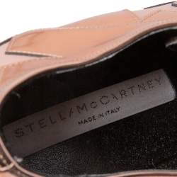 Stella McCartney Rose Gold Faux Leather Elyse Star  Sneakers Size 37
