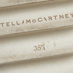 Pre Owned Stella McCartney Brown Faded Effect Faux Leather Elyse Star Platform Lace Up Derby Size 35.5