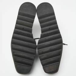 Pre Owned Stella McCartney Black Faux Leather Elyse Star Sneakers Size 38