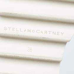 Pre Owned Stella McCartney Silver Faux Leather  Elyse Star Sneakers Size 38