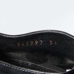 Pre Owned Stella McCartney Black Faux Leather Elyse Platform Derby Sneakers Size 36