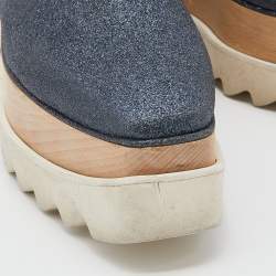 Stella McCartney Metallic Glitter Elyse Platform Derby Sneakers Size 38