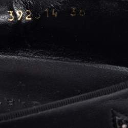 مملوكة مسبقًا Stella McCartney Black Faux Leather and Faux Snake Print Binx Star Platform Slip On Sneakers Size 38