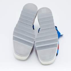 Stella McCartney Blue/Red Fabric Striped Platform Sandals Size 37
