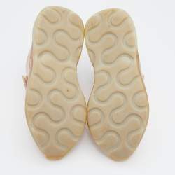 Stella McCartney Metallic Rose Gold Faux Leather Eclypse Sneakers Size 36