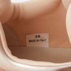 Stella McCartney Metallic Rose Gold Faux Leather Eclypse Sneakers Size 36
