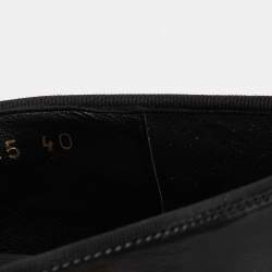 Pre Owned Stella McCartney Black Faux Leather Chain Link Slip On Sneakers Size 40