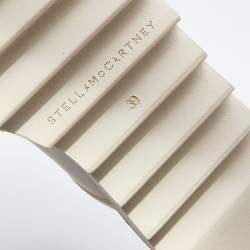 Pre Owned Stella McCartney White Faux Leather Elyse Platform Derby Size 39