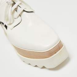 مملوكة مسبقًا حذاء رياضي ستيلا مكارتني ديربي جلد صناعي أبيض  نعل سميك  قصات إليس مقاس 38