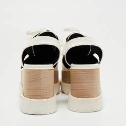 مملوكة مسبقًا حذاء رياضي ستيلا مكارتني ديربي جلد صناعي أبيض  نعل سميك  قصات إليس مقاس 38