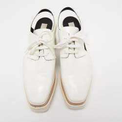 مملوكة مسبقًا حذاء رياضي ستيلا مكارتني ديربي جلد صناعي أبيض  نعل سميك  قصات إليس مقاس 38