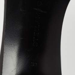 Stella McCartney Black Faux Leather Slide Sandals Size 39