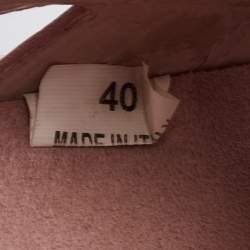 Pre Owned Stella McCartney Pink Faux Leather and Suede Eclypse Low Top Sneakers Size 40