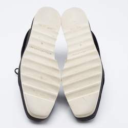 Pre Owned Stella McCartney  Black Suede And Faux Leather Elyse Platform Sneakers  Size 40