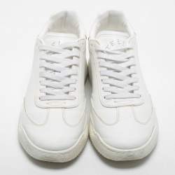 Pre Owned Stella McCartney White Faux Leather Loop Sneakers Size 41