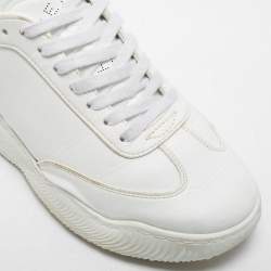 Pre Owned Stella McCartney White Faux Leather Loop Sneakers Size 41
