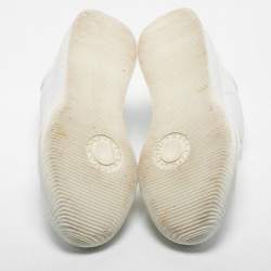 Pre Owned Stella McCartney White Faux Leather Loop Sneakers Size 41