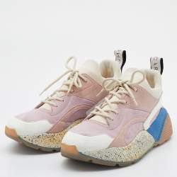 Pre Owned Stella McCartney Multicolor Faux Suede and faux Leather Eclypse Sneakers Size 40