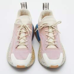 Pre Owned Stella McCartney Multicolor Faux Suede and faux Leather Eclypse Sneakers Size 40