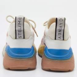 Pre Owned Stella McCartney Multicolor Faux Suede and faux Leather Eclypse Sneakers Size 40