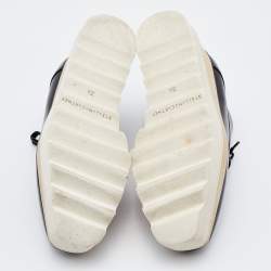 Pre Owned Stella McCartney Black Faux Leather Elyse Platform Derby Sneakers Size 35.5