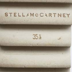 Pre Owned Stella McCartney Black Faux Leather Elyse Platform Derby Sneakers Size 35.5