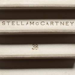 Pre Owned Stella McCartney Black Leather Elyse Star Platform Sneakers Size 38