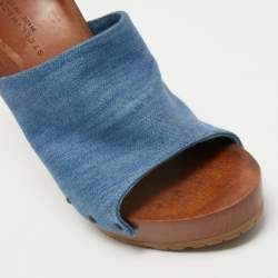 Stella McCartney Blue Denim Platform Clogs Size 40