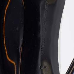 Pre Owned Stella McCartney Silver Faux Patent Leather Pointed Toe Pumps Size 38.5