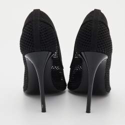 Stella McCartney Black Knit Mesh Pointed Toe Pumps Size 36