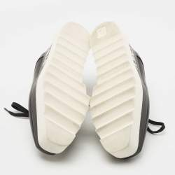 Pre Owned Stella McCartney Black Faux Leather Elyse Platform Derby Sneakers Size 37