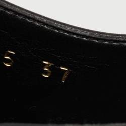 Pre Owned Stella McCartney Black Faux Leather Elyse Platform Derby Sneakers Size 37